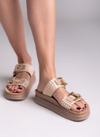 Σανδάλια δερμάτινα με pattern ADELITA FANTASY SANDALS