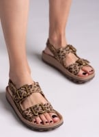 Σανδάλια δερμάτινα με print FABIOLA FANTASY SANDALS