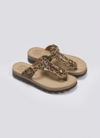 Σανδάλια δερμάτινα με print MIRABELLA FANTASY SANDALS