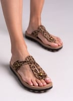 Σανδάλια δερμάτινα με print MIRABELLA FANTASY SANDALS