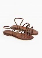 Σανδάλια δερμάτινα με στρας λουράκια Iris Sandals