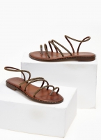 Σανδάλια δερμάτινα με στρας λουράκια Iris Sandals