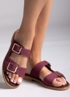 Σανδάλια δερμάτινα nubuck με τοκάδες TFP