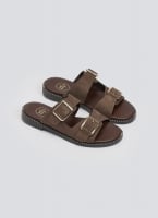 Σανδάλια δερμάτινα nubuck με τοκάδες TFP