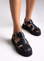 Σανδάλια fisherman flatforms δερμάτινα Tfp