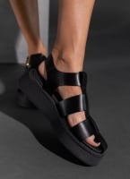 Σανδάλια flatforms fisherman από γνήσιο δέρμα Ragazza 01231