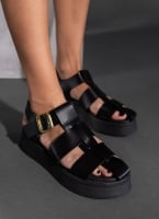 Σανδάλια flatforms fisherman από γνήσιο δέρμα Ragazza 01231