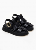 Σανδάλια flatforms fisherman από γνήσιο δέρμα Ragazza 01231