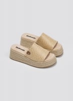 Σανδάλια flatforms από ψάθα Refresh 172667
