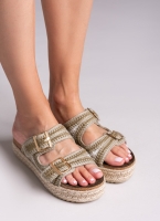 Σανδάλια flatforms από σχοινί Refresh172760