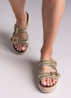 Σανδάλια flatforms από σχοινί Refresh172760