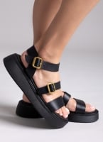 Σανδάλια flatforms δερμάτινα Estil