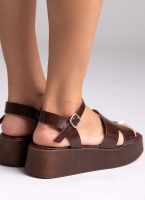Σανδάλια flatforms δερμάτινα Estil