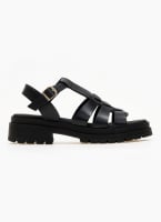Σανδάλια flatforms δερμάτινα gladiator Ragazza 0544