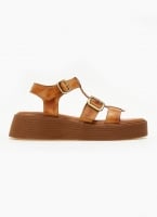 Σανδάλια flatforms δερμάτινα gladiator TFP
