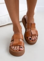 Σανδάλια flatforms δερμάτινα Iris Sandals