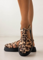 Σανδάλια flatforms δερμάτινα fisherman με print Iris Sandals
