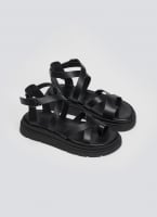 Σανδάλια flatforms δερμάτινα με δάκτυλο Tfp