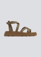 Σανδάλια flatforms δερμάτινα με δάκτυλο Tfp
