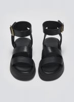 Σανδάλια flatforms δερμάτινα με φάσες TFP