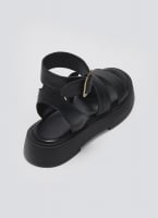 Σανδάλια flatforms δερμάτινα με φάσες TFP