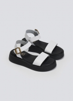 Σανδάλια flatforms δερμάτινα με μπαρέτα Estil