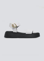 Σανδάλια flatforms δερμάτινα με μπαρέτα Estil