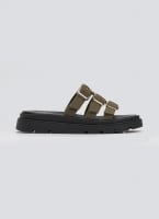 Σανδάλια flatforms δερμάτινα με περαστές φάσες Tfp