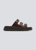 Σανδάλια flatforms δερμάτινα με τρεις φάσες Tfp