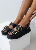 Σανδάλια flatforms δερμάτινα με velcro Iris Sandals