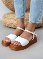 Σανδάλια flatforms δερμάτινα Ragazza 01160