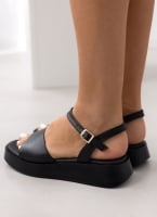 Σανδάλια flatforms δερμάτινα Ragazza 01160