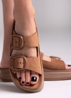 Σανδάλια flatforms δερμάτινα ZEFI FANTASY SANDALS