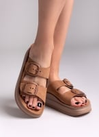 Σανδάλια flatforms δερμάτινα ZEFI FANTASY SANDALS