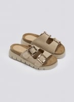 Σανδάλια flatforms καστόρινα MARIAMARE