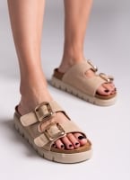 Σανδάλια flatforms καστόρινα MARIAMARE