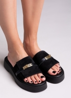 Σανδάλια flatforms καστόρινα με λουράκι iris