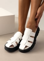 Σανδάλια flatforms fisherman από γνήσιο δέρμα TFP