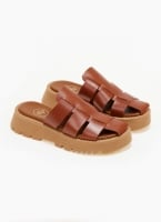 Σανδάλια flatforms fisherman από γνήσιο δέρμα TFP