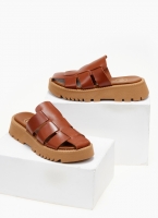 Σανδάλια flatforms fisherman από γνήσιο δέρμα TFP