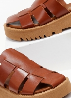 Σανδάλια flatforms fisherman από γνήσιο δέρμα TFP