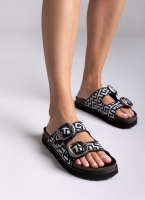 Σανδάλια flatforms με φάσες και τοκάδες