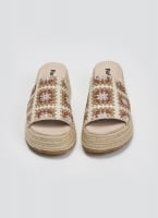 Σανδάλια flatforms με πλεκτό σχέδιο Refresh 172842