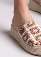 Σανδάλια flatforms με πλεκτό σχέδιο Refresh 172842