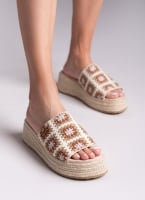 Σανδάλια flatforms με πλεκτό σχέδιο Refresh 172842