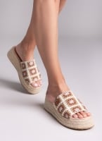 Σανδάλια flatforms με πλεκτό σχέδιο Refresh 172842
