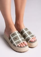 Σανδάλια flatforms με πλεκτό σχέδιο Refresh 172842