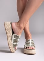 Σανδάλια flatforms με πλεκτό σχέδιο Refresh 172842