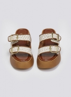 Σανδάλια flatforms με print Estil