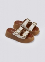 Σανδάλια flatforms με print Estil